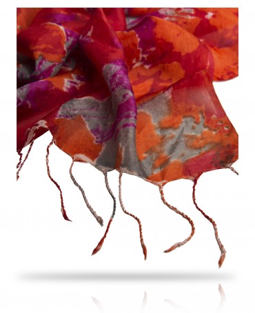 Палантин Женский S23-FLEUR.DU.CIEL/ROSE.CLAIR